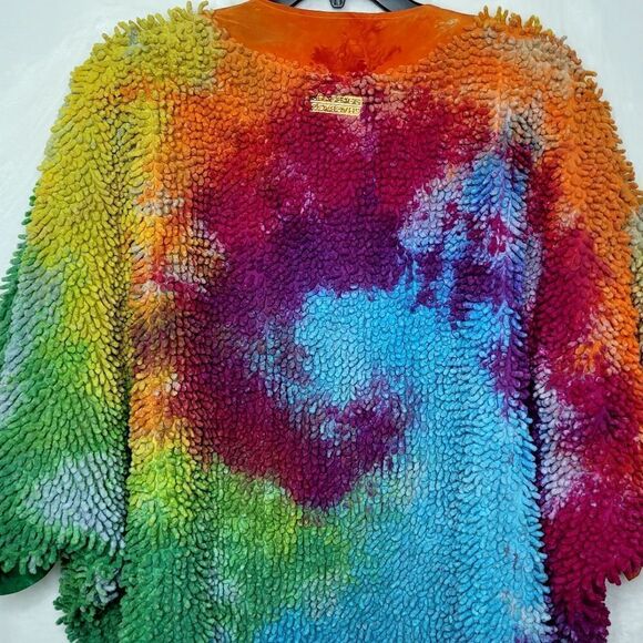 SHAGBAGG Tie Dye Shagbomb Silk Lined Jacket Size Medium - Picture 13 of 15